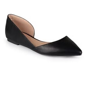 Journee Collection Cortni Black Flats 11 WIDE!